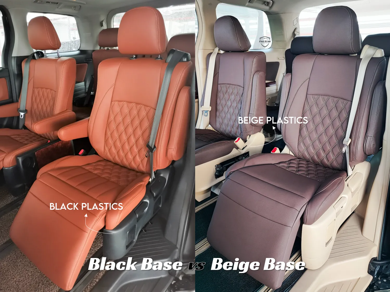 Black vs. beige base