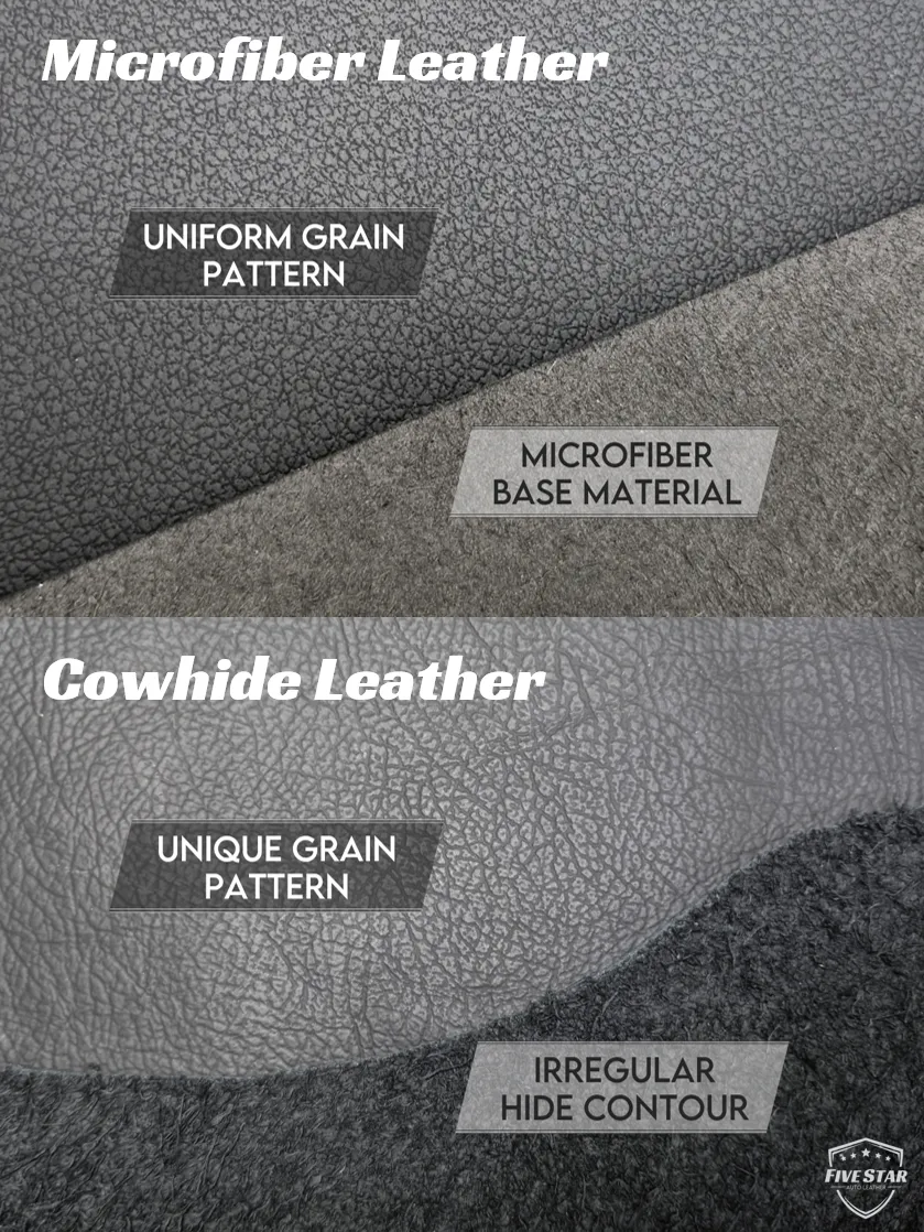 Cowhide vs. microfiber leather