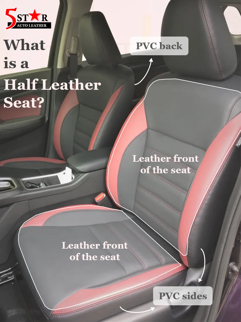 Half leather seat