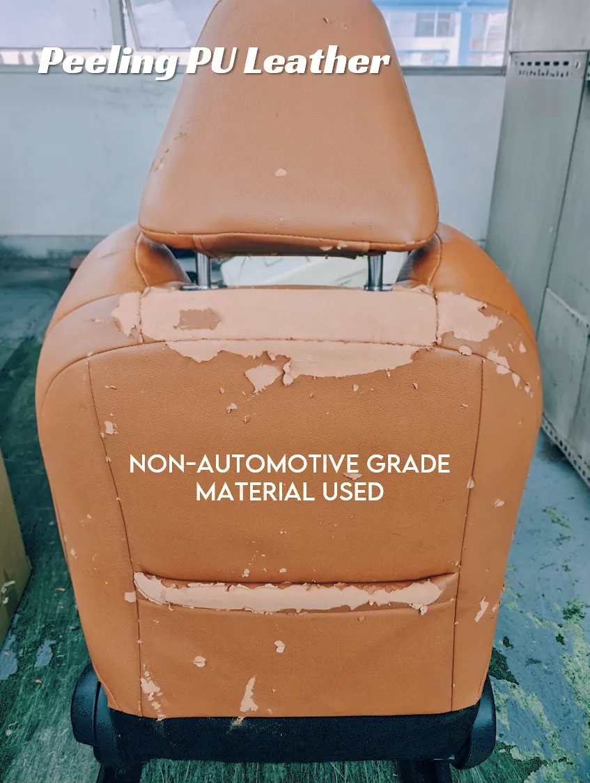 Peeling PU leather